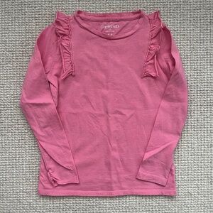Crewcuts Girls LS Ruffle T Shirt (S)